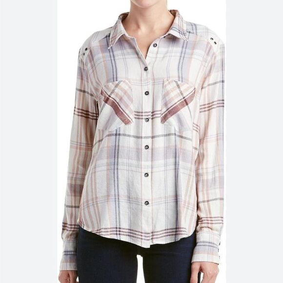 Free People Tops - FREE PEOPLE Wesley button down shirt Size XS